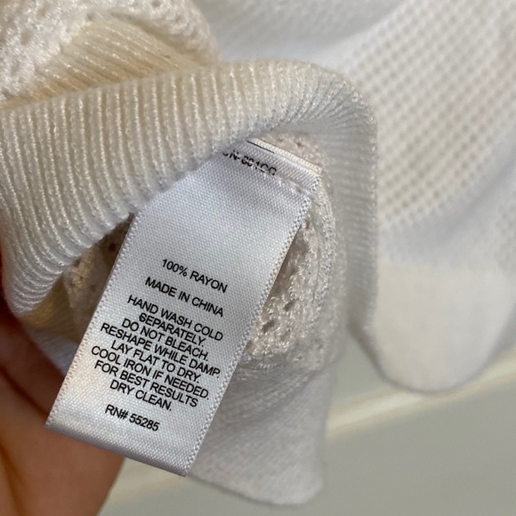 Express Crochet Mesh Tunic Sweater - Picture 6 of 7